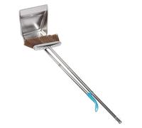 Cabilock 1set Household Stainless Steel Broom and Dustpan Ergonomic Cleaning Tools for Efficient Floor Maintenance for Home Use and Pet Hair Removal