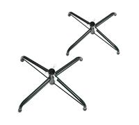 Cabilock 1set Metal Xmas Tree Support Stands Christmas Tree Brackets with Screw Fixing for Stable Holiday Decoration Easy to Use Practical Design 2pcs
