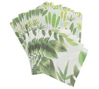 Cabilock 2 Packs Green Paper Napkins Patterned with Leaf Design Decorative Safe Wood Pulp Napkins for Party and Holiday Parties 20 Sheets Per Pack Adorable