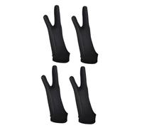 Cabilock 2 Pairs Two-finger Drawing Glove for Digital Art Breathable Lightweight Artist Glove with Palm Rejection Comfortable Sketching and Painting Accessory for Tablets Black