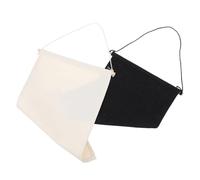 Cabilock 2 Pcs Cotton Canvas Pin Display Banners, Wall Hanging Brooch Organizers in Black and Beige, Lapel Badge Storage Flags for Jewelry and Accessory Display