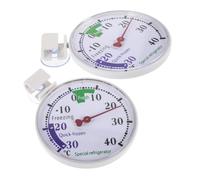 Cabilock 2 Pcs Freezer Thermometer Portable Refrigerator Temperature Gauge Accurate Dial Monitor for Home and Shop Cold Storage Use