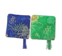 Cabilock 2 Pcs Guzheng Pipa Nail Tape Storage Bags Sturdy Cotton Polyester Small Wear-Resistant Coin Pouches Zip for Protecting Items from Slipping and Losing Random Style