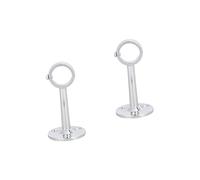 Cabilock 2 Pcs Hanger Holder Coat Hanger Stand Clothes Hanging Rack Stand Stainless Steel Shelves Hanging Rod Holder Closet Rod Hanger Wardrobe Rail Support Wardrobe Tube Bar Counter Heavy