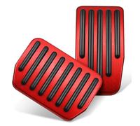 Cabilock 2 Pcs Metal Car Brake Pedal Pads Non Slip Replacement for Model Y Durable Stainless Steel Foot Pedals with Precise Fit and Easy Installation for Enhanced Driving Safety