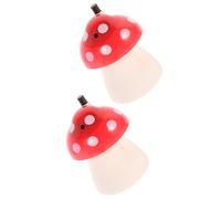 Cabilock 2 Pcs Mushroom Toothpick Case Decorative Toothpick Dispenser Plastic Secure Seal Hygienic Storage Cute Playful Style Portable for Travel and Home