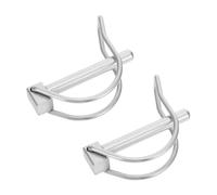 Cabilock 2 Pcs Stainless Steel Safety Spring Pins Heavy Duty Trailer Coupler Locking Clips for Lawn Garden Truck Boat and Outdoor Use with Corrosion Resistance