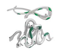 Cabilock 2 Pieces Snake Shape Metal Hair Claw Clips Large Hair Jaw Clips for Women Unique for Styling and Holding