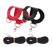 Cabilock 2 Sets Guinea Pig Harness and Leash Small Pet Harness Multi-purpose Convenient to Go out Pu and Polyester Material Beautiful Comfortable Style for Pets Hamster and Reptiles