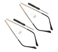Cabilock 2 Sets Metal Glasses Replacement Arms Legs with Single Tooth Design for Universal Eyeglass Temple Repair, Anti-Slip Feature Suitable for Reading Eyewear and Sunglasses in DIY