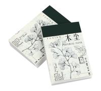 Cabilock 2 Sets Retro Handbook Sulfate Decorative Paper for Scrapbook Journal DIY Crafting, Vintage Background Sheets for Writing and Message Decoration