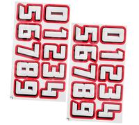 Cabilock 2 Sets Sports Helmet Number Stickers Self-adhesive Football Soccer Hockey Decals Motivational Numbers for Sports Helmets and Smooth Surfaces