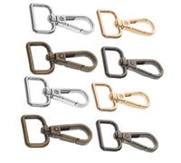 Cabilock 20 pcs Metal Lobster Claw Clasps with D Rings Zinc Alloy Swivel Snap Hooks for DIY Keychain Bag Strap Jewellery Making Lightweight and Compact Design in Silver Gold Black Antique