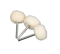 Cabilock 20 PCS Wool Polishing Wheels for Rotary Tools White Wool Grinding Heads with Shank Jewelry and Metal Buffing Accessories for Burr Removal Rust Cleaning and Surface Finishing
