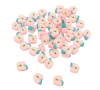 Cabilock 200pcs Apple Slice Polymer Clay Beads Flat Large Hole Fruit Theme Spacer Beads for Jewelry Making DIY Bracelets Necklaces Earrings Accessories