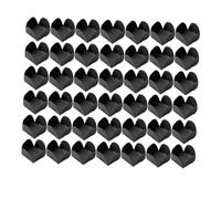 Cabilock 200pcs Black Paper Chocolate Cups Food-Safe Dessert Base Packaging Liners for Birthday Wedding Bridal Shower Party Favor Wrappers