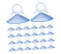 Cabilock 200pcs Clear Mini Suction Cups with Loops for Car Windshield Sunshade Automotive Visor Glass Windows Kitchen Bathroom Mirror Portable Strong Grip Holder