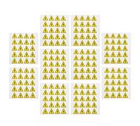 Cabilock 200pcs High Voltage Warning Stickers, Waterproof Electric Shock Caution Labels, 25mm Yellow Triangle Safety Decals for Electrical Panels and Work Sites