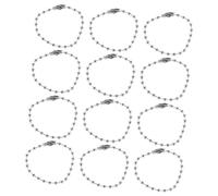 Cabilock 200pcs Metal Ball Bead Chains with Clasps for Key Chain Beads DIY Keychain Supplies and Easy to Handle for Craft Projects