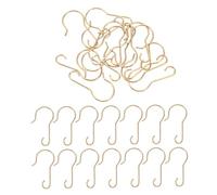 Cabilock 200pcs Metal Christmas Ornament Hooks Gold Mini Hangers for Holiday Tree Decorations Firm Hold Compact and Space Saving Metal Garden and Camping Light Hooks