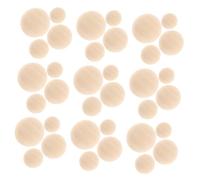 Cabilock 200pcs Natural Unfinished Wood Half Sphere Balls Mini Half Wooden Beads for DIY Crafts Jewelry Making Holiday Ornaments and Home Decoration Projects Assorted