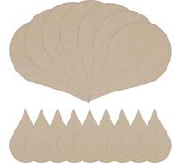 Cabilock 200pcs Natural Wood Slices Wooden Cutouts Beige Water Drop Shape Unfinished Double-Sided Graffiti Convenient to Use for Creative Handicrafts and Home Decor