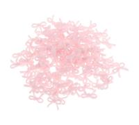 Cabilock 200pcs Pink 3D Resin Mini Bow Embellishments for Crafts | Flat Back Flowing Ribbon Detail, Easy Glue or Sew-in Accents, for Headbands, Dollhouses and Scrapbooking