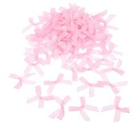 Cabilock 200pcs Pink Polyester Ribbon Bows for DIY Decor and Present Wrapping, Ready to Use Craft Bows with Versatile Application, for Home Decor and Gift Wrapping Projects
