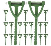 Cabilock 200pcs Plastic DIY Corsage Brooch Pins for Wedding and DIY Time Easy to Carry and Store Green Triangle Buttonhole Flower Pins for Women