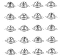 Cabilock 20pcs 360 Degree Wheels Bearing Casters Rolling Steel Round Transfer Unit Universal Caster Wheels Small Rotation Ball Bearings Roller Ball Silver