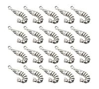 Cabilock 20pcs Alloy Shrimp Charm Pendants for Jewellery Making, Silver DIY Pendant Set with Fine Workmanship, Stylish Simple Design for Scrapbooking Projects and Earrings