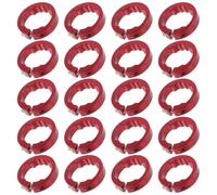 Cabilock 20pcs Bicycle Handlebar Lock Ring Mountain Bike Handles Alloy Handle Clamping Ring Connector Retaining Clips Red