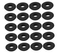 Cabilock 20pcs Black Rubber Grommet Kit for Semi Truck Seals Air Brake Hose Washers with Od Id Thickness Elastic Replacement for Trailer Brake Connections and Hose Accessories