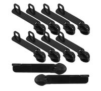 Cabilock 20pcs Black Zinc Alloy Luggage Zipper Pull Replacement with Reinforced Double Layered Structure, Easy Replacement Suitcase Zip Pulls for Travel and Heavy Load Durability