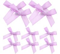 Cabilock 20pcs Bow Hair Clips Hairpins 4cm Trendy Adorable Purple Cloth Metal Secure Hold Comfortable Wear Match with Outfit