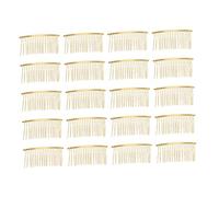 Cabilock 20pcs Broken Hair Comb Wire Slide Combs for Curly Hair Wedding Veil Metal Wire Decorative Headpiece for Bridal Jewelry Slide Clips Vintage