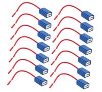 Cabilock 20pcs Ceramic Headlight Socket Plug Adapter Straight Wiring Harness Connector for Car Fog Light Retrofit Heat-resistant Lamp Socket Replacement Compatible with Multiple