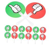Cabilock 20pcs Classroom Voting Paddles Green Red Plastic Yes No Thumbs Up Down Signs Handheld Tools for Teacher Student Interaction and Quick Feedback