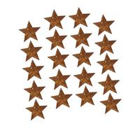 Cabilock 20pcs DIY Five-pointed Star Pendant Ornaments Made of Rustic Iron Metal, Charming and Creative Xmas Tree Hanging Decorations Suitable for Indoor Use and Coffee Shops