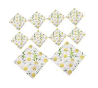 Cabilock 20PCS Floral Daisy Print Paper Napkins Disposable Scalloped Serviettes for Birthday Parties Weddings Tea Gatherings Charming Table Decor for Any Occasion
