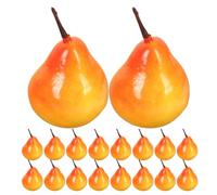 Cabilock 20pcs Foam Simulation Fruit Pear Models for Desktop Display | Orange Miniature Artificial Fruit, Compact Lifelike Design, Market Decoration and Scene Decorating Use