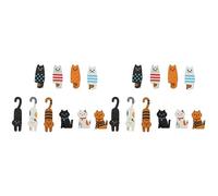 Cabilock 20pcs Funny Cat Clothes Pin Creative Wooden Photo Clips for Cat Lovers Gifts