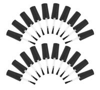 Cabilock 20pcs Gel Nail Polish Bottle Replacement Brushes with Black Caps 10ml Empty Liquid Dipping Gel Polish Brushes for DIY Nail Art Salon Use