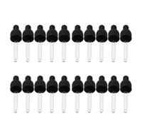 Cabilock 20pcs Glass Dropper Bottle Screw Tops for Essential Oils with Silicone Caps, 15ml Refillable Pipettes for Accurate Dosing and Preventing Product Waste, for Home Use and DIY Crafts