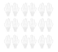 Cabilock 20pcs Halloween Skeleton Claw Charms Pendants Silver DIY Jewelry Accessories for Necklace Bracelet Earring Making Halloween Party Decorations