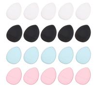 Cabilock 20pcs Hydrophilic Fabric Cushion Puff Mini Makeup Sponge and Powder Puff with Strap for Face and Eye Shadow Suitable for Wet and Dry Use for Makeup Application
