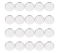 Cabilock 20Pcs Magnetic Round Eyeshadow Palettes DIY Cosmetic Storage Plates 36Mm X 3Mm Metal Empty Makeup Containers for Home and Professional Use