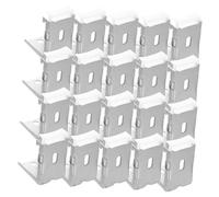 Cabilock 20pcs Metal Window Blind Mounting Brackets Clips for Vertical Blinds and Roller Shades Sturdy and Construction Easy DIY Installation Compatible End Clips and Retainer Fittings