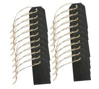 Cabilock 20pcs Mini Wooden Chalkboard Hanging Tags 8x5cm Jute String, Writable Price Labels for Jewelry, Multifunctional Display Tags for Store and DIY Crafts