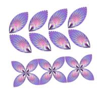 Cabilock 20Pcs Miniature Peacock Purple Resin Shell Charms for DIY Phone Case Decor Shiny Sea Shell Ornaments for Jewelry Crafts Home Textile and Clothing Store Embellishments